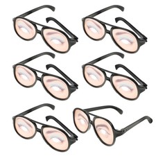 6 Pcs Party Eyeglasses Novelty for Adults Kids Joke Eyes Photo Props