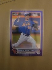MAX SCHERZER 2022 Topps Chrome Update Purple Insert #USC1.  METS