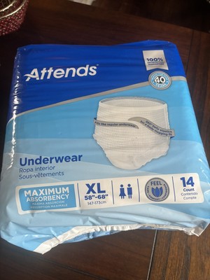 Attends Advanced Adult Underwear (XL) Extra Large     14 Count (20+Available)