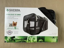 Sherpa Original Deluxe Pet Carrier Medium Black For Pets Up To 16 Lbs Travel