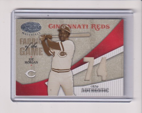 2004 LEAF CERTIFIED FABRIC OF THE GAME JOE MORGAN 72/74 - CINCINNATI REDS