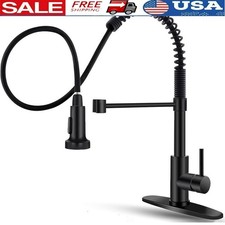 360 Degree Pull Down Kitchen Faucet W/ Dual Mode Sprayer Easy Installation New