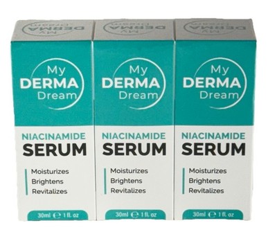 X3 My Derma Dream NIACINAMIDE SERUM  MOISTURIZES BRIGHTENS  1oz sealed Exp 12/26