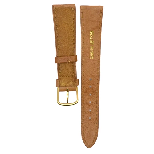 18mm Tan Leather Watch Strap with Gold Buckle Replacement Band for Men and Women - Picture 4 of 5