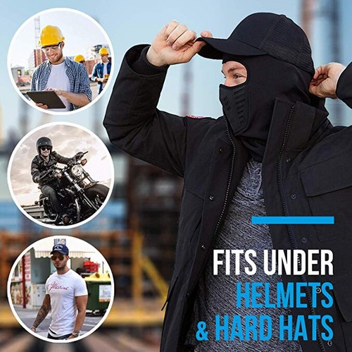 Balaclava Maschera Viso Uomo Freddo Antivento Pile Sci Ninja Maschera Invernale - Foto 5 di 8
