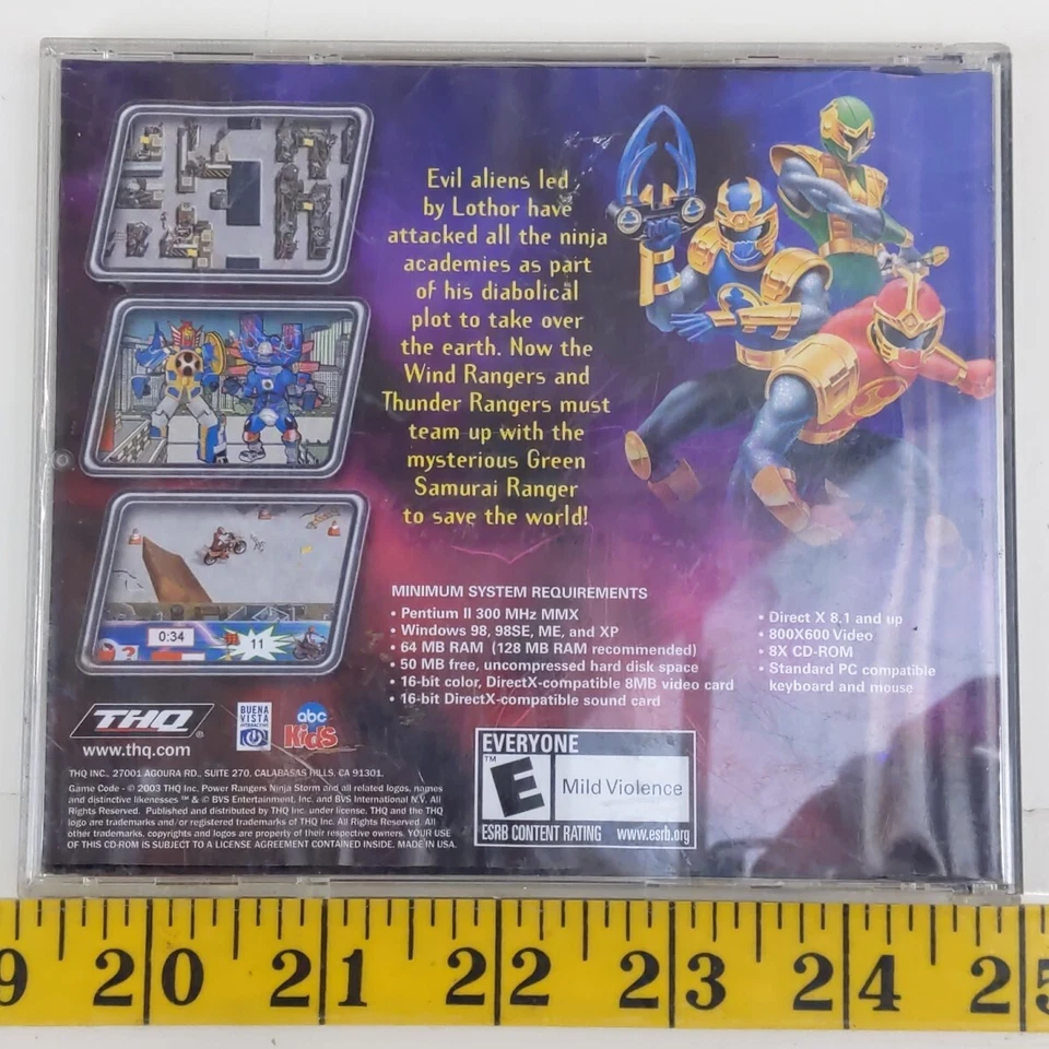 Power Rangers Ninja Storm ПК CD-ROM игра THQ 2004 Полный Протестирован Работает - Изображение 2 из 4