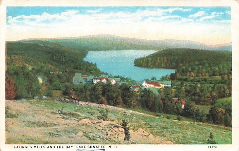 Postcard Mills and The Bay Lake Sunapee New Hampshire NH1 eBay