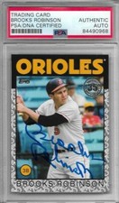 Brooks Robinson Autograph Auto 2021 Topps Platinum Anniversary Card #29/70 - PSA