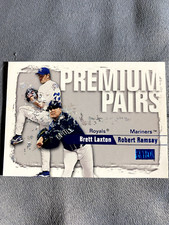 2000 Skybox - Premium Pairs Horizontal Blue Foil #244 Brett Laxton, Robert...