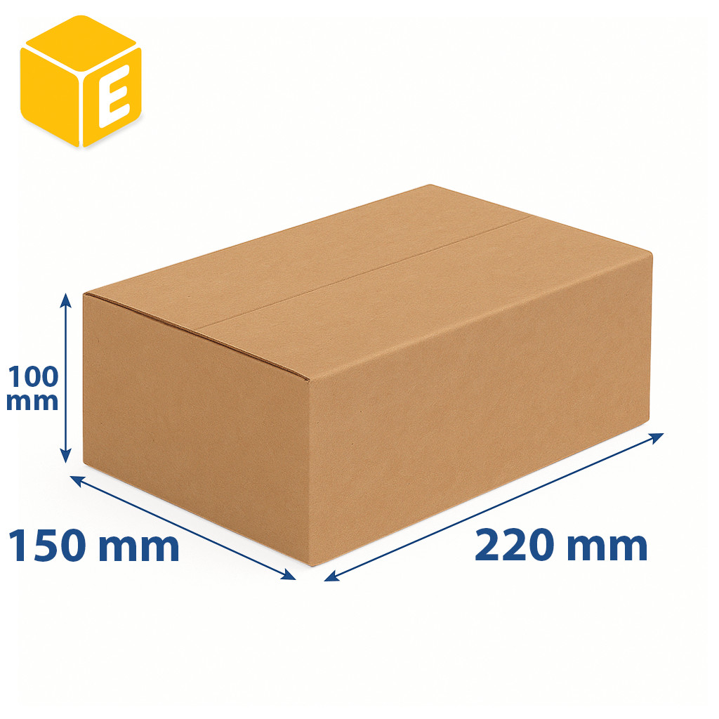 Cajas de cartón 'B2' - 220 x 150 x 100 mm - marrón Kraft | Eurotienda