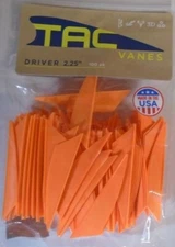 @NEW@ 100- TAC Vanes Driver 225! Orange 2.25" MADE IN THE USA