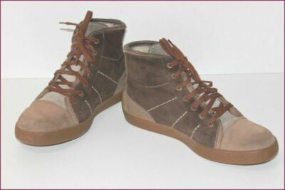 Bottes Kickers En Nubuck Tricolore Marron - Taille 40, Occasion Avec Traces D'usage