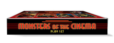 Marx Monsters Play Set Box. The Mummy, Wolfman, Phantom, Dracula