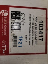 Bell & Gossett #103417 NRF-25 CIRCULATOR PUMP 115 VOLTS