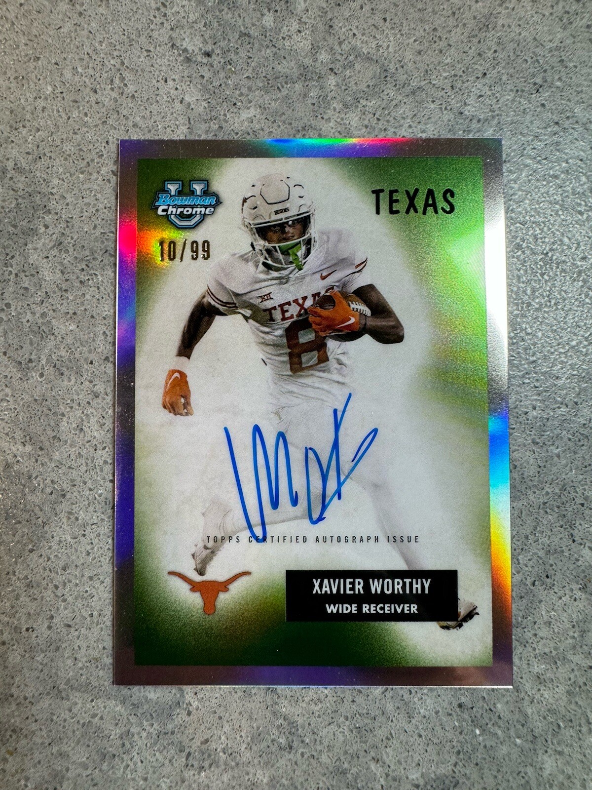 2023 Bowman U Chrome XAVIER WORTHY Auto /99. 1955 Variation Rare on Card Auto