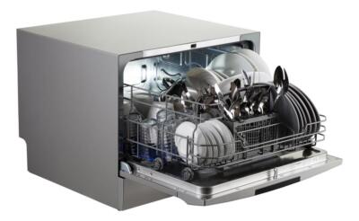 Lavastoviglie Portatile PremierTech PTLS2S | 6 Programmi | Compatta Per Campeggio, Barca, Casa | 2 Coperti