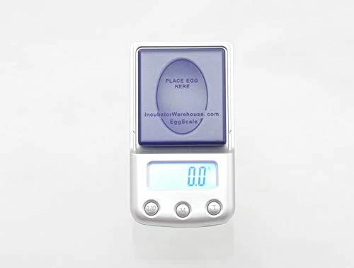 Báscula digital para huevos - Báscula tamaño huevo con pantalla LCD retroiluminada azul - Peso del huevo... Foto 2 de 2