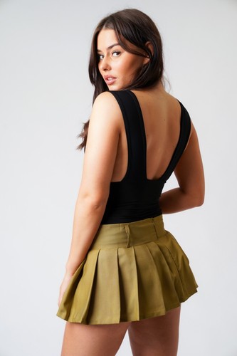 Women's Tartan Pleated Mini Skirt Casual Plaid Check Short Skirts Girls Uniform - Picture 73 of 89