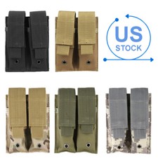 Military Tactical Modular Molle Double Magazine Pouch Holster Pistol Mag Holder