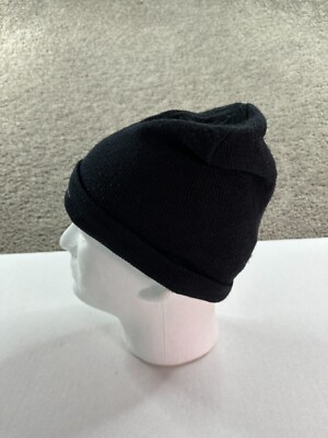 VINTAGE 90s Nike Hat Boys One Size Black Gray Swoosh Acrylic VINTAGE 90s Nike Hat Boys One Size Black Gray Swoosh Acrylic