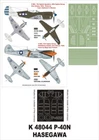 Montex 1/48 P-40N - Super Paint Mask set (K48044)