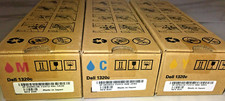 Lot of 3 Dell 1320C Toner Cartridge, Cyan, Magenta, Yellow, 2000pages, New