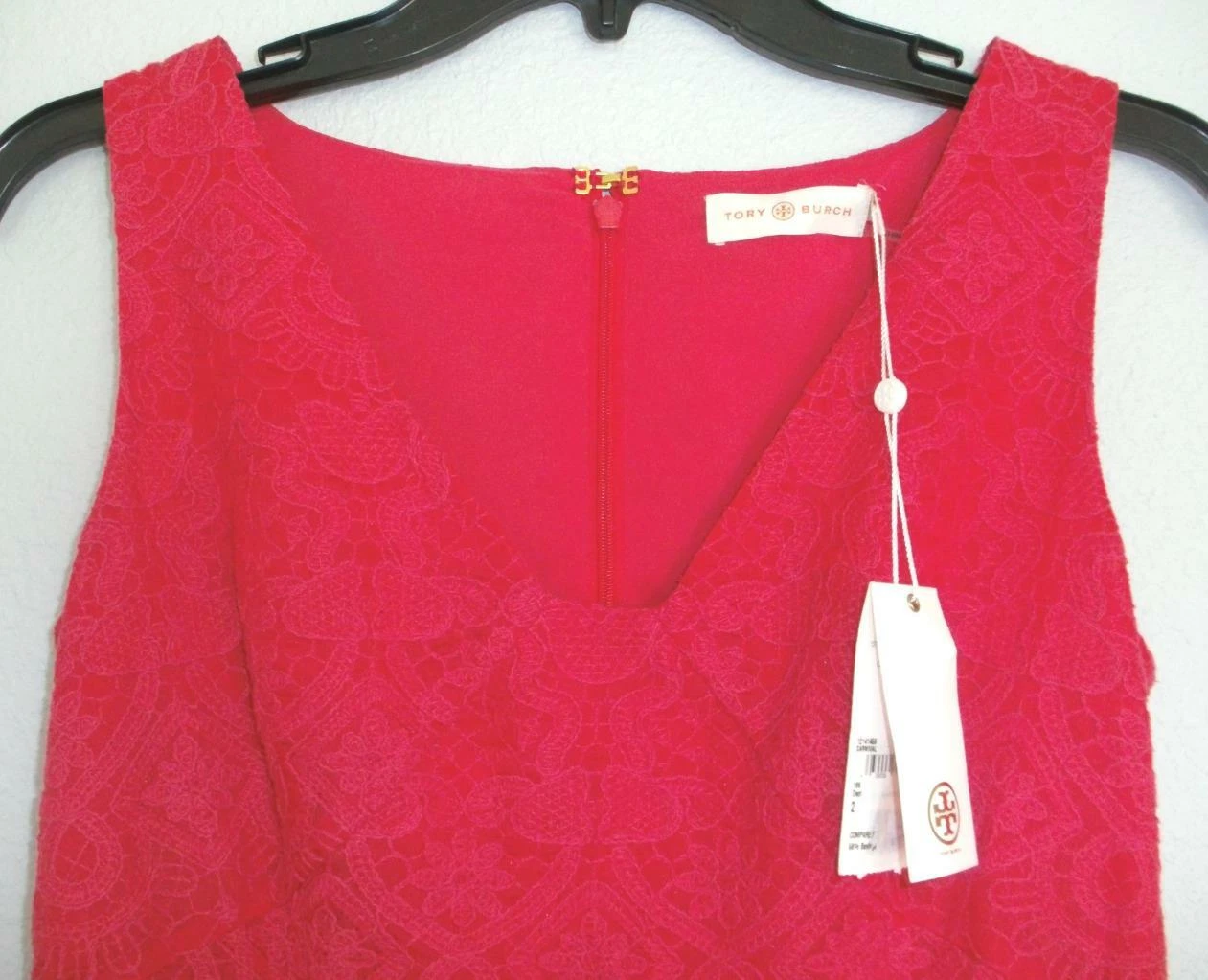 NWT Tory Burch Cameron Scalloped Hem Lace Sheath Dress 2