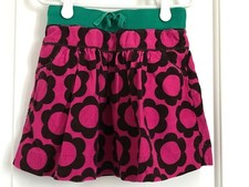 Mini Boden girls 5-6 purple green brown floral skirt ref 1025