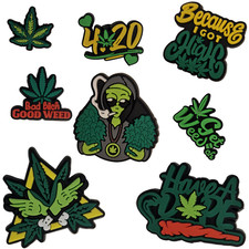 Marijuana Clog  Charms  Rasta  420 style 