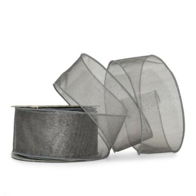 わたあめ/ribbon set gray Pearl Silver A5 Deep Gift Boxes with Changeable Ribbon - FoldaBox USA