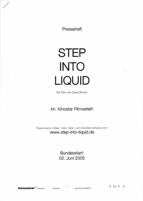 Step Into Liquid - Laird Hamilton - Kelly Slater - Dana Brown - Presseheft