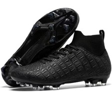 Unisex Non-slip Football Cleats, High Top Soccer Shoes With Long Spike, Wear-res