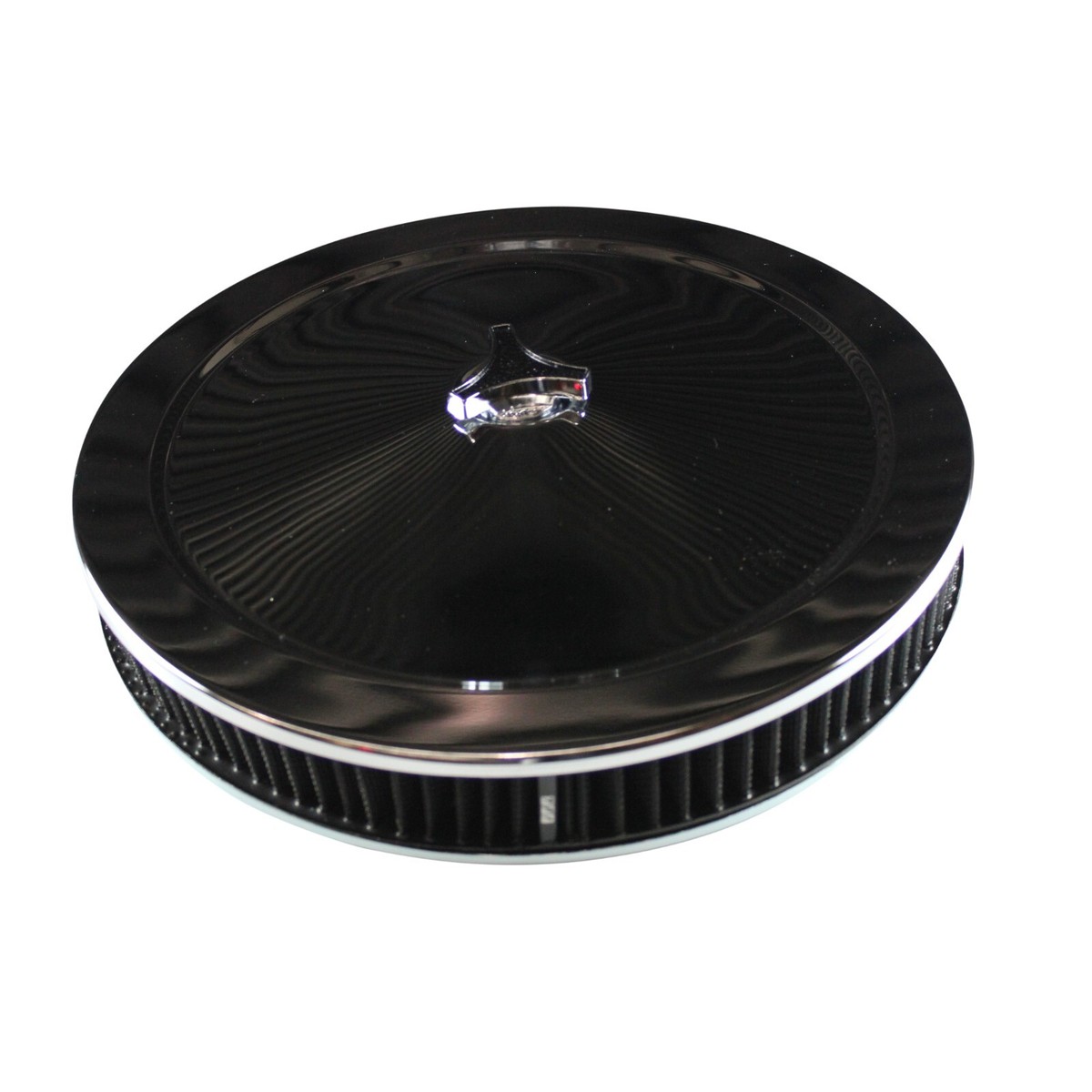 Chrome Air Filter Cleaner 14 x 3 Holley or Holden Quadrajet Base Blue