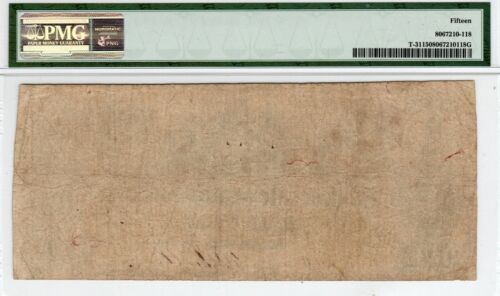 T-31 PF-1 1861 $5 Confederate Paper Money - PMG Choice Fine 15 - Strictly graded - Picture 2 of 2