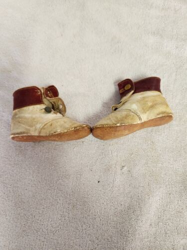 vintage leather baby shoes - image 1
