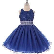 ROYAL BLUE Size 4 Recital Wedding Formal Party Birthday Flower Girl Dress