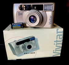 Vivitar PZ3118 35mm Point  Shoot Film Camera W/ Original Box Works New Battery