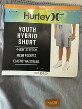 Hurley Boy's Adjustable Waist 4-Way Stretch Hybrid Short