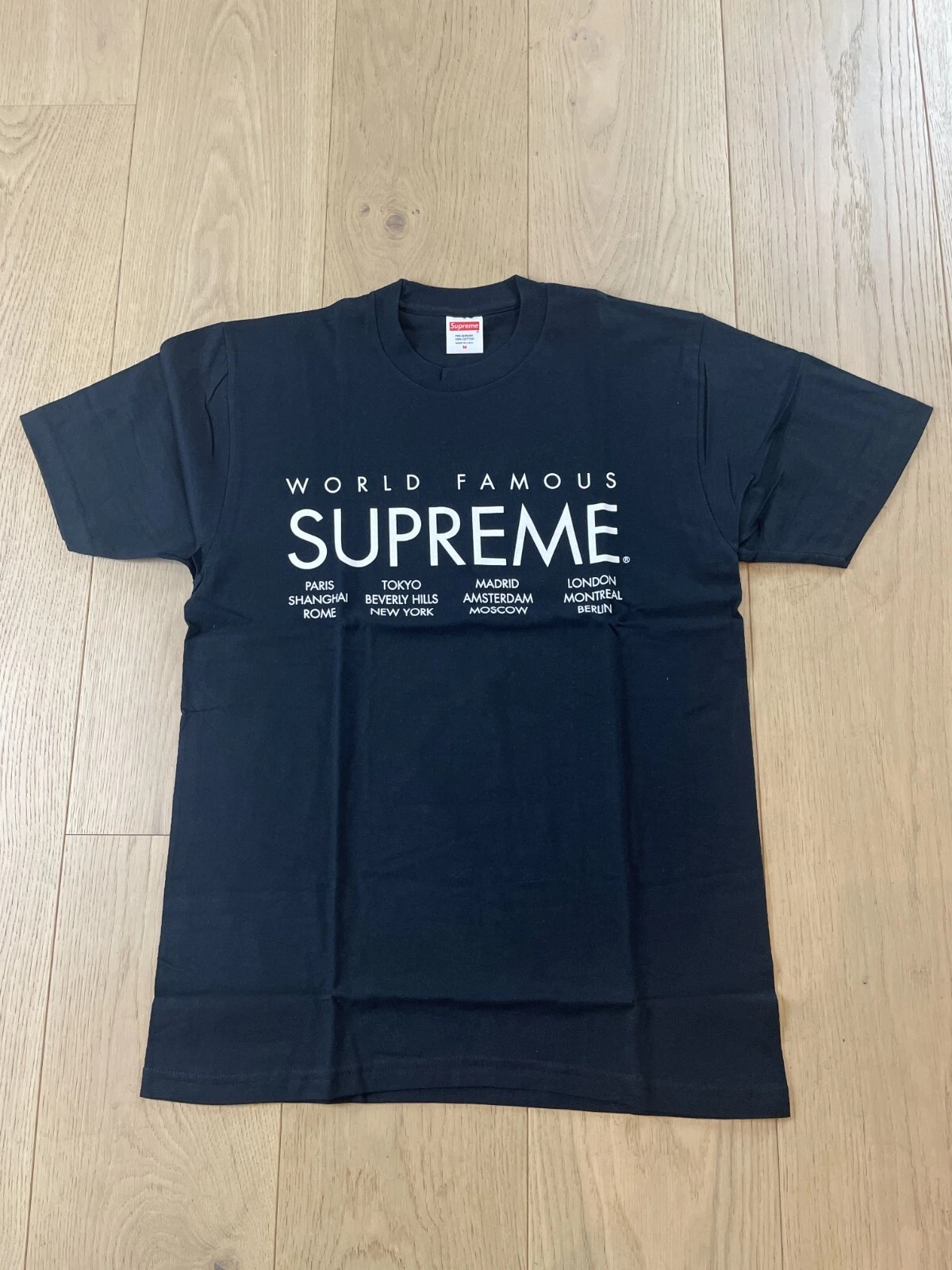 Supreme International Tee SS15 Medium DS Deadstock 100% authentique Benetton rare