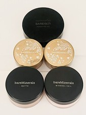 NWOB bareMinerals Lot Of 5: 2 Mineral Veil 2 Blush 1 Matte Foundation-med.deep