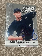 SIGNED BASEBALL CARD AUTO 2013 PRIZM ROB ZASTRYZNY CHICAGO CUBS #98