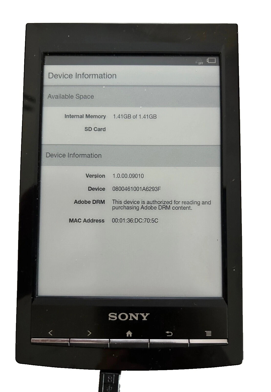 Sony Negro tabletas y lectores electrónicos