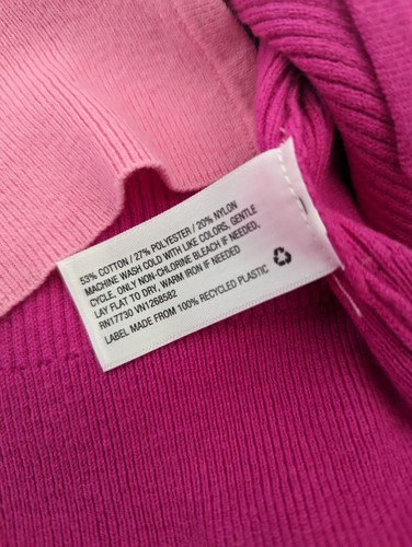 Wild Fable Women's Cardigan Cropped Long Sleeve Hot Pink 90's y2k Size Large - Picture 10 of 14
