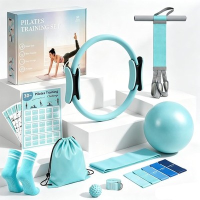 Pilates Essentials Kit for Women, Pilates Kit for Home Workouts with Pilates