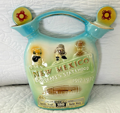1972 Jim Beam NEW MEXICO 60 Years Statehood Whiskey Decanter Vintage Empty