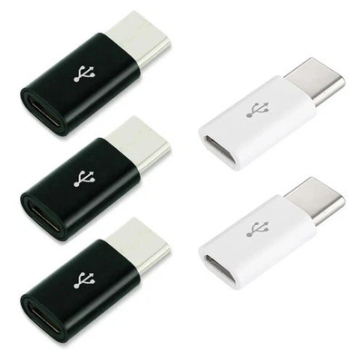 5 Pack Micro USB to Type C Adapter Converter Micro-B to USB-C Connector USA