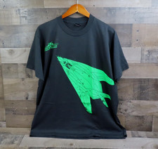 Vintage Lockheed F-117A Stealth Fighter Shirt Mens XL Black Graphic USA 90s