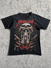 Rare heavy metal Black T-shirt with Scythe & Skull Graphic