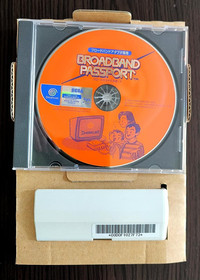 Used SEGA Dreamcast Broadband Adapter HIT-0400 Network LAN Internet w/Box