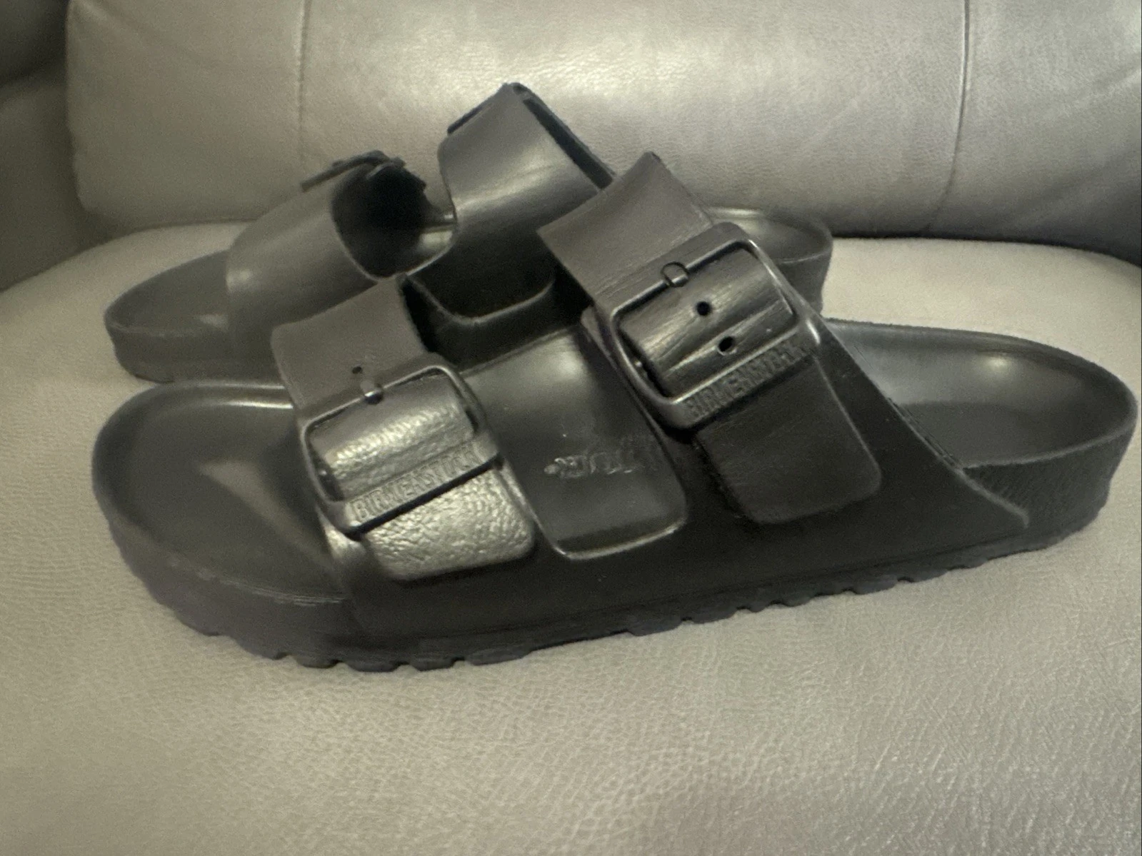 Birkenstock Arizona Sandals EU 39 US L8 M6 Black Made In Germany Comfort Soft